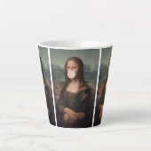 Tasse Latte Mona Lisa Blown Pink Buble gomme (Devant)