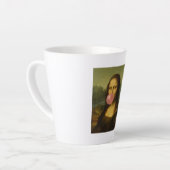 Tasse Latte Mona Lisa soufflant de bulle rose (Angle gauche)