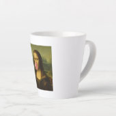 Tasse Latte Mona Lisa soufflant de bulle rose (Angle droit)