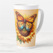 Tasse Latte Monarque de tournesol (Angle droit)
