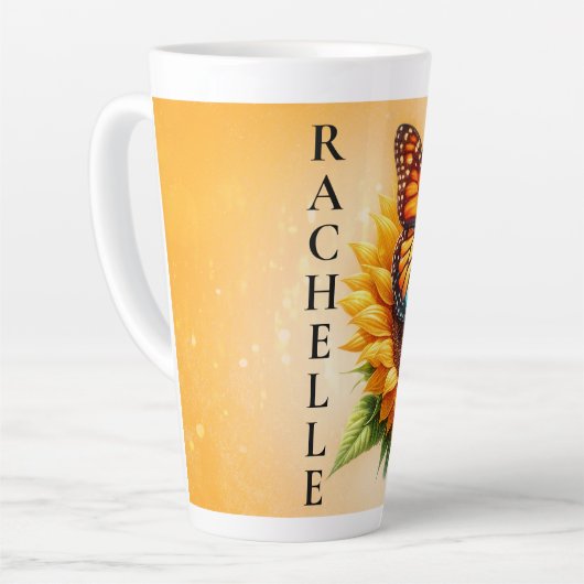 Tasse Latte Monarque de tournesol (Angle gauche)