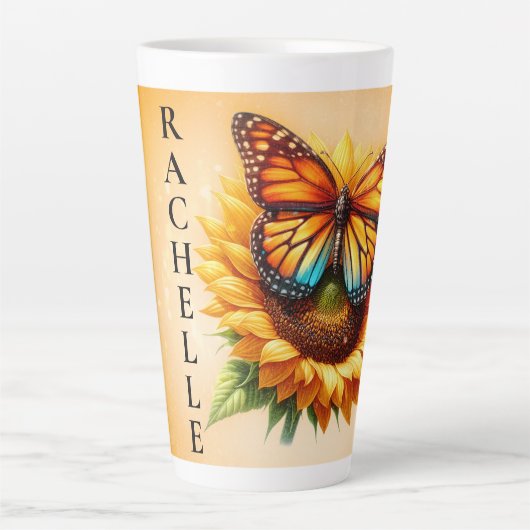 Tasse Latte Monarque de tournesol (Devant)