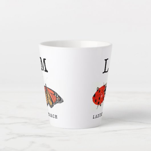 Tasse Latte Monarque et Ladybug (Devant)
