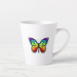 Tasse Latte Monarque papillon arc-en-ciel