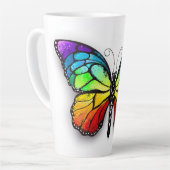 Tasse Latte Monarque papillon arc-en-ciel (Angle gauche)