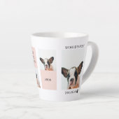 Tasse Latte Monde Meilleur chien maman | Photo Collage | Paste (Angle droit)