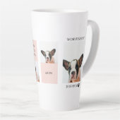 Tasse Latte Monde Meilleur chien maman | Photo Collage | Paste (Angle droit)