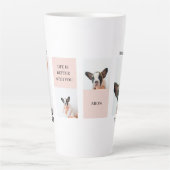 Tasse Latte Monde Meilleur chien maman | Photo Collage | Paste (Devant)