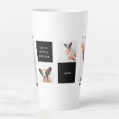 Tasse Latte Monde Meilleur chien maman | Photo de chien de col (Devant)