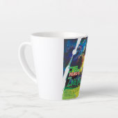 Tasse Latte Mondes Zombie Galaxie d'Halloween (Angle gauche)