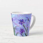 Tasse Latte Monet Lilac Irises (Angle droit)