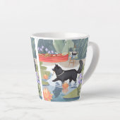 Tasse Latte MONETZ PETIT chien noir HELPER (Angle droit)