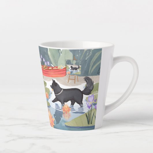 Tasse Latte MONETZ PETIT chien noir HELPER (Droite)