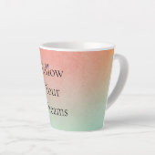 Tasse Latte Monnaie de pêche orange (Angle droit)