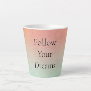 Tasse Latte Monnaie de pêche orange