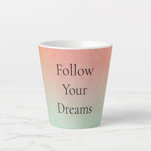 Tasse Latte Monnaie de pêche orange (Devant)