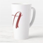 Tasse Latte Monogram Initial Name Minimal Script Wedding Gift (Angle droit)
