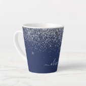 Tasse Latte Monogramme à Parties scintillant étincelante en ar (Angle gauche)