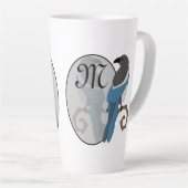 Tasse Latte Monogramme à pâte noire (Angle droit)