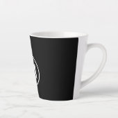 Tasse Latte Monogramme blanc noir minimal (Droite)