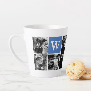 Tasse Latte Monogramme bleu à 5 Modèles photo