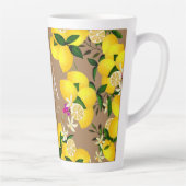 Tasse Latte Monogramme citron Brown (Droite)