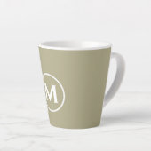 Tasse Latte Monogramme classique minimal (Angle droit)