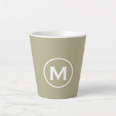 Tasse Latte Monogramme classique minimal (Devant)