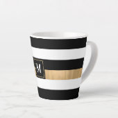 Tasse Latte Monogramme de la bande moderne (Angle droit)