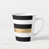 Tasse Latte Monogramme de la bande moderne (Droite)