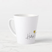 Tasse Latte Monogramme de nom de script manuscrit moderne pers (Angle gauche)