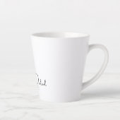 Tasse Latte Monogramme de nom de script manuscrit moderne pers (Droite)