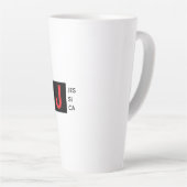 Tasse Latte Monogramme de nom professionnel élégant moderne (Angle droit)