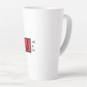 Tasse Latte Monogramme de nom professionnel élégant moderne (Angle droit)