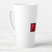 Tasse Latte Monogramme de nom professionnel élégant moderne (Angle gauche)