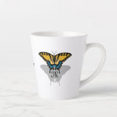 Tasse Latte Monogramme de papillon Swallowtail (Droite)