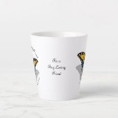 Tasse Latte Monogramme de papillon Swallowtail (Devant)
