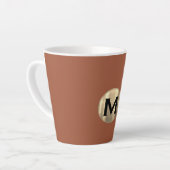 Tasse Latte Monogramme d'or métallique en terre cuite (Angle gauche)