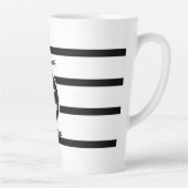 Tasse Latte Monogramme en latte de la Ancre marine (Droite)