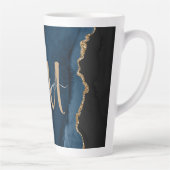 Tasse Latte Monogramme en marbre de Parties scintillant d'or b (Droite)