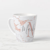 Monogramme en marbre d'or Rose