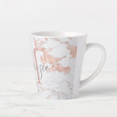 Tasse Latte Monogramme en marbre d'or Rose (Droite)