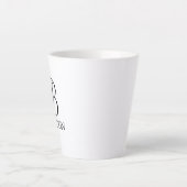 Tasse Latte Monogramme et nom de script personnalisé classique (Devant)
