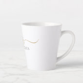 Tasse Latte Monogramme Gold Noir tendance Nom initial du scrip (Droite)