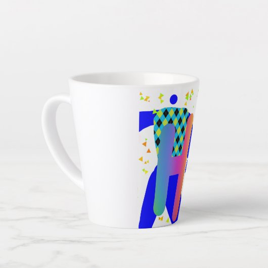 TASSE LATTE MONOGRAMME H INITIAL (Angle gauche)