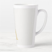 Tasse Latte Monogramme initial professionnel couleur or et pas (Droite)