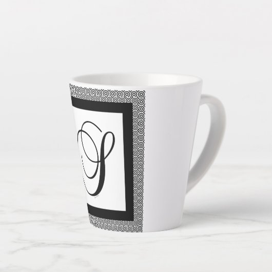 TASSE LATTE MONOGRAMME INITIAL S (Angle droit)