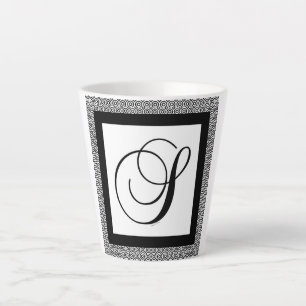 TASSE LATTE MONOGRAMME INITIAL S