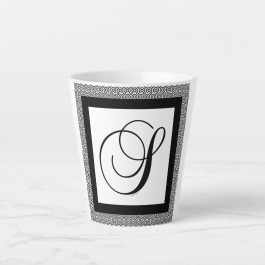 TASSE LATTE MONOGRAMME INITIAL S (Devant)