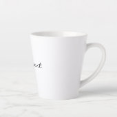 Tasse Latte Monogramme Initial, Script élégant être présent, (Droite)